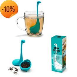 Bar Latest Creative Water Monster Dinosaur Tea Maker Philtre Long Handle Vertical Reusable Silicone Coffee Tea Tool Kitchen Accessories