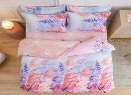 Bedding Sets Set Plant Cashmere With Duvet Cover Bed Sheet Pillowcase Teen Single 3 4pcs6182434