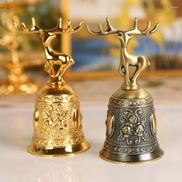 Party Supplies Deer Bells Roses Reindeer Hand Christmas Gifts Engraved Antique Church Bronze Bell Creative Home Decoration