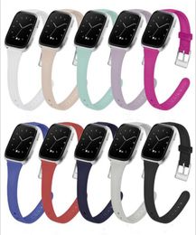 Silicone Sport Band Replacement For Fitbit Versa 2 Lite Apple Watch 38mm 42mm 40mm 44mm T Style Band Wrist Strap Smart Watch Brace8578029