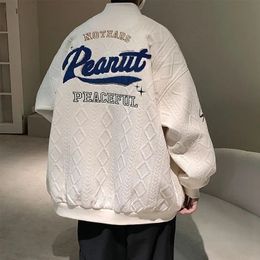 American baseball uniform boys spring trend jacket ins Hong Kong style loose all match high level coat men clothing y2k top 231229