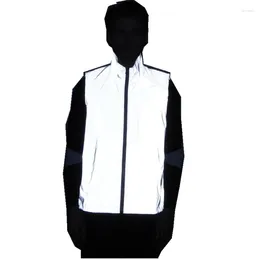 Hunting Jackets Fonoun Outdoor Reflective Camping Cycling Vest Grid Mesh Windproof Waterproof FN A002