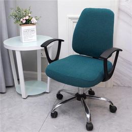 Chair Covers Simple And Modern Solid Colour Computer Split Cover Household Office Swivel Elastic Cushion