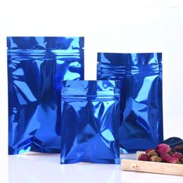 Gift Wrap 300PCS Blue Color Package Aluminum Foil Bag Self Sealed Food Candy Snack Powder Smellproof Packaging Pouches