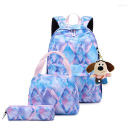 School Bags Children Backpack For Primary Girls Bookbags With Lunch Box And Pencil Case Set Mochila Escolar