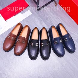 Quality Dress Shoes Mens Brand Fashion Loafers Classic Genuine Leather Men Business Office Work Formal Shoes Designer Party Wedding Flat Shoes Size 38-45