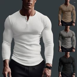 Men's T Shirts Mens Fitness Athletic Compression Sports Base Layer Spandex Tops Long Sleeve High Elasticity Stand Collar