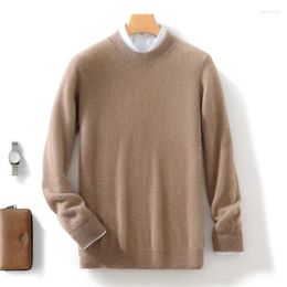 Men's Sweaters Winter Woollen Classic Style Business Casual Pullover Half High Collar Sweater Male Brand Solid Bottoming Shirt