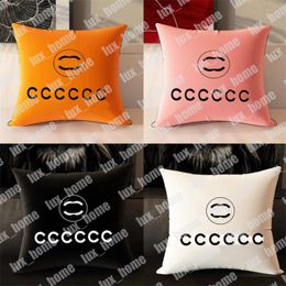 Pillowcase C Designer Letter Sofa Backrest Fahion Throw Pillow 4 Colours Living Room Pillows Brand Soft Back Cushion