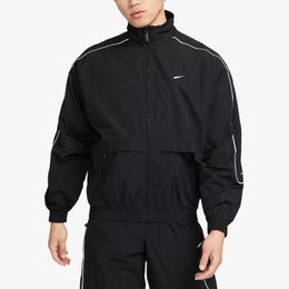 Men Solo Woven Stand Collar Windproof Jacket Coat Man Loose Retro Casual Sports Windbreaker Jacket Sportswear