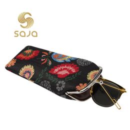 SAJA Glasses Case Women's Sunglasses Garden Flower Tapestry Bag Pouch Wallet Cases for Kids Children's glasses case 231229