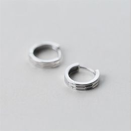 Solid Sterling Silver Simple Huggie Hoop Earrings Men Women A1044 &268k