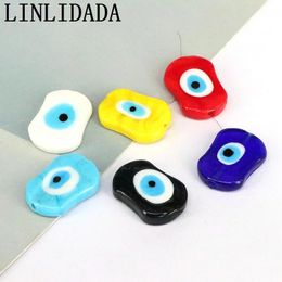 Bracelets 30pcs Fashion Spacer Bead Colorful Eye Lampwork Glass Beads for Bracelet Necklace Diy Jewelry Making Crafts