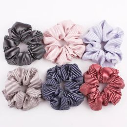 24 style Scrunchies Hair Rope Dot Stripe Grid Fabric Scrunchies Hair Accessories For Women Elastic Hairbands Girls Elegant Ponytail ZZ