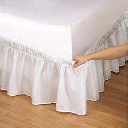 Skirt Home Hotel Elastic Bed Skirt Without Bed Surface solid Apron Decor lace Bedspread 150*200cm 200*200cm under cover 1pc