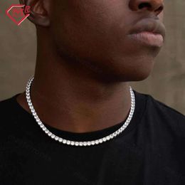 Master Rocks Jewellery Iced Our Vvs D Colour Sterling Sier Hiphop Moissanite Tennis Chain