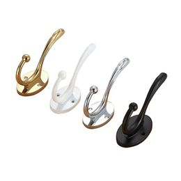 Robe Hooks Black White Gold Sier Bathroom Towel Clothes Hanger Door Single Shoe Cabinet Wardrobe Hook Drop Delivery Home Garden Bath Dhtjm