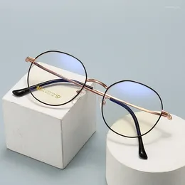 Sunglasses Manufacturer Titanium Glasses Frame For Men And Women Retro Oval Customize Prescription Optical Lenes