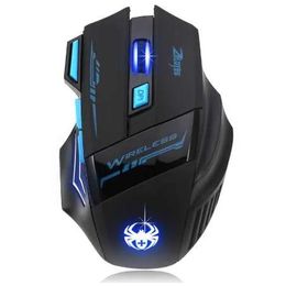 Mice ZELOTES New Adjustable 2400 DPI Optical Wireless Mouse Gamer Mice computer mouse Gaming Mouse For Laptop PC Drop shipping