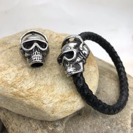 Bracelets 316l Stainless Steel Music Skull Magnet Buckle 8mm Magnetic Clasps for Diy Leather Bracelet Jewelry Making Accessories