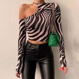 Women's Tanks Summer Spring Women Cutout Halter Neck Pullover Print Long Sleeved Off Shoulder Lightweight Cropped Tops Crop Blouses