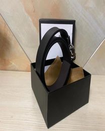 2022 Fashion Classic Men Designers Belts Womens Mens Casual Letter Smooth Buckle Belt Width 34cm With box9633690