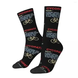 Men's Socks Cycling Funny Design Cycopath Noun Harajuku Super Soft Stockings All Season Long Accessories For Unisex Gifts