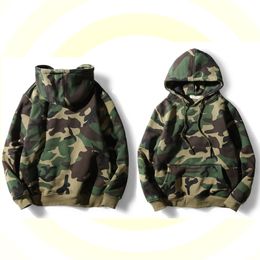 Nova maré com estampa completa camuflada suéter com capuz tamanho grande masculino e feminino com o mesmo estilo militar pulôver de manga comprida tamanho S-4XL