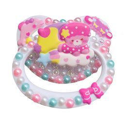 Style Adult Pacifier Handmade DDLG Silicone Nipple Cute Pacifier With Stickers Daddys Girl Mummy Dom Adult Baby Pacifiers 231230