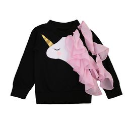 New Long-sleeved Unicorn Hoodie for Girls in Autumn and Winter