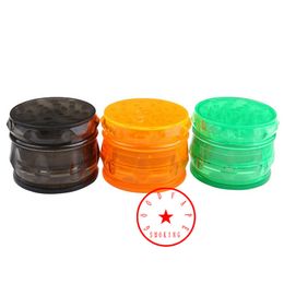 Latest Colourful Plastic Smoking 63MM Portable Design Dry Herb Tobacco Grind Spice Miller Grinder Crusher Grinding Chopped Hand Muller Cigarette Pipes Holder