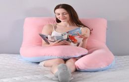 CushionDecorative Pillow Ushape Pregnant Pillowcase Pure ColorPrinting Breastfeeding Multifunctional Side Protected Cushion Ho9814473