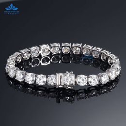 in Stock 5mm Vvs Moissanite Diamond Tennis Bracelet Womens 925 Sterling Silver Lab Grown Moissanite Tennis Bracelet