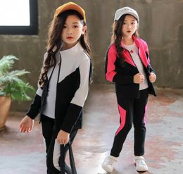 Girls Clothing Set Children 2021 Spring Autumn Sports Suit Long Sleeve Girls Tracksuits for Kids Clothes 4 6 8 10 12 13 Years Y0701950421