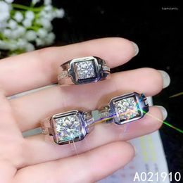 Cluster Rings KJJEAXCMY Boutique Jewelry 925 Sterling Silver Inlaid Mosang Diamond Gemstone Men Male Ring Support Detection