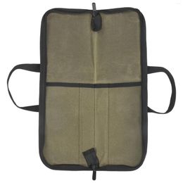 Storage Bags Knife Bag(4 Slots) Chef Case Waxed Canvas Roll Carrying Pouch For Men&Women Green