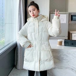 Women's Trench Coats 2023 Thick Down Padded Jacket Winter Stand Collar Casual Bread Coat Short Parkas