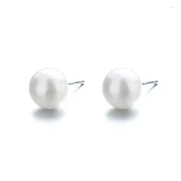 Stud Earrings Simple And Exquisite Titanium Steel For Girls With A Temperament Of Small Pearl CAB22