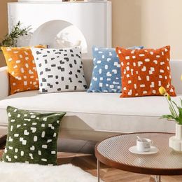 Pillow Home Decoration Soft Cover 45x45cm Jacquard Chenille For Sofa Couch Bed Living Room Zipper Open