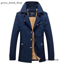 Add Fleece to Thicken Fashion Men Wool Blends Casual Business Trench Coat Leisure Overcoat Long Sleeve Solid Color Stylish Formal Coats 929 172