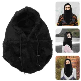 Bandanas Cold-proof Thickened Arctic Velvet Scarf Black Face Masks Facial Hood For Riding