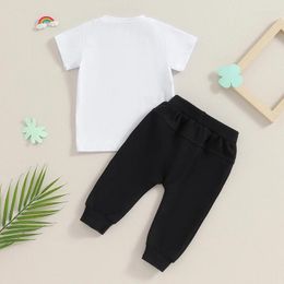 Clothing Sets Toddler Baby Boy 2Pcs Outfits Letters Print Pullover Tops Drawstring Pants Set Fall Winter Clothes