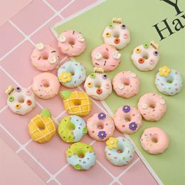 30pcs lot 20mm Lovely Donuts Flat Back Cabochon Scrapbooking Hair Bow Centre Embellishments DIY Accessories257Q