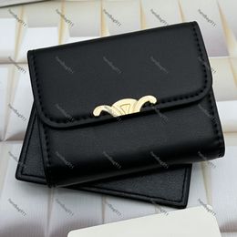 Designer wallets luxury triomphe cuir Credit Card Holder purse bags two-in-one gold Hardware women of Zippy coin purses with Original box dust bag 66889