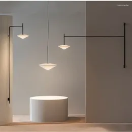 Wall Lamps Nordic Led Lamp For Bedroom Bedside Living Dining Room Background Light Corridor Long Rocker Arm Lighting Fixture