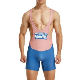 Underpants Men Undershirts Leotard Sports Workout Bodysuits Shorts Wrestling Singlet Fiess Jumpsuit Sexy Slip Men Sexy Underwear Swimwear