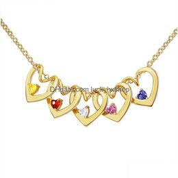 Chokers Personalised Name Necklace Custom With Birthstone Stainless Steel Gold Plated Gifts Drop Delivery Jewellery Necklaces Pendants Dheod