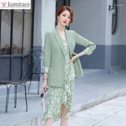 Work Dresses Summer 2023 The Daisy Condole Belt Prevent Waste Their Two-piece Dress Jacket Suit Elegant Woman Loose Comfortable Clothees