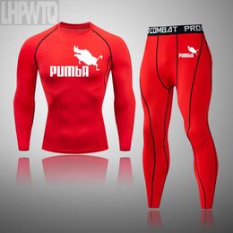 Underpants Winter Thermal Underwear Men Underwear Jogging Skins Compression Long Johns Shirt Leggings Sports Sets Track Suit Rashgard Male