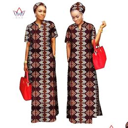 Basic Casual Dresses Wholesale African For Women Dashiki Ropa Africa Traditional Robe Long Print Wy843 Drop Delivery Apparel Women Dh6Yi